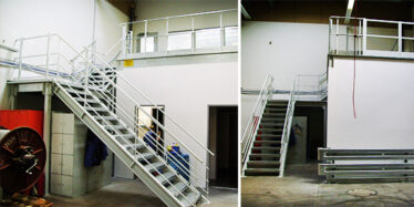 Lagerbühne mit Sanitäranlage